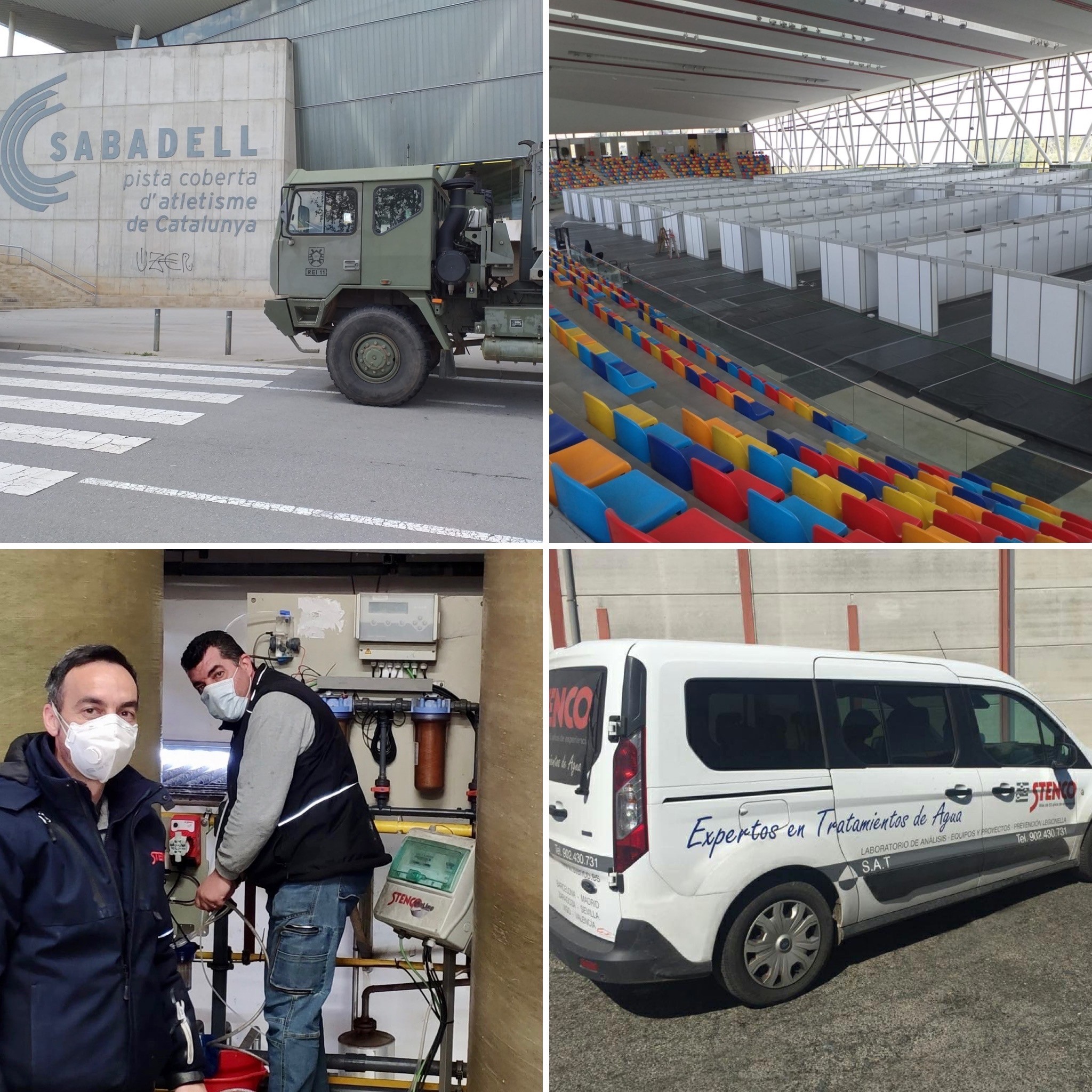 Colaborando en el Hospital de campaña de Sabadell